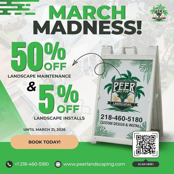 March Madness - 50% Off Landscape Maintenance & 5% Off Landscape Installs until March 31, 2026